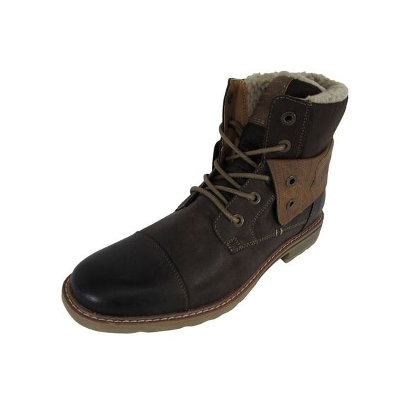 Day Five Mens Casual Lace Up Fold Over Cuff Ankle Boots - Picture 6 of 7